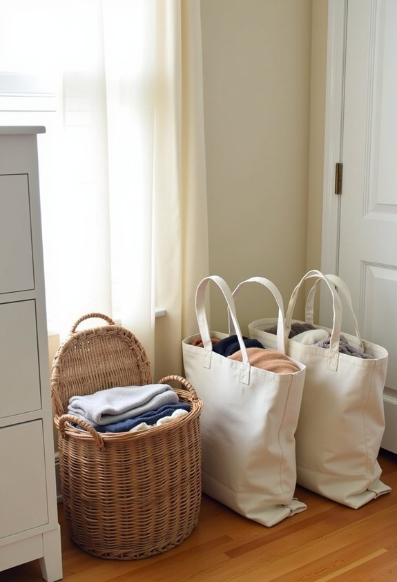 donation bags in rooms