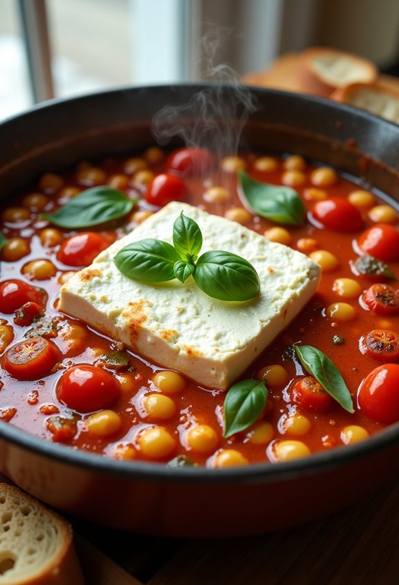 baked feta chickpeas recipe