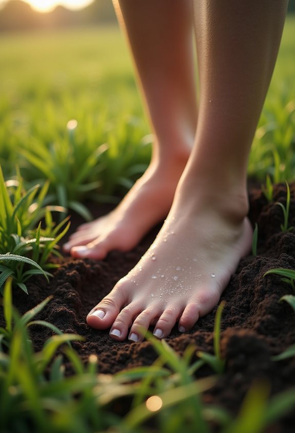 barefoot grounding in nature