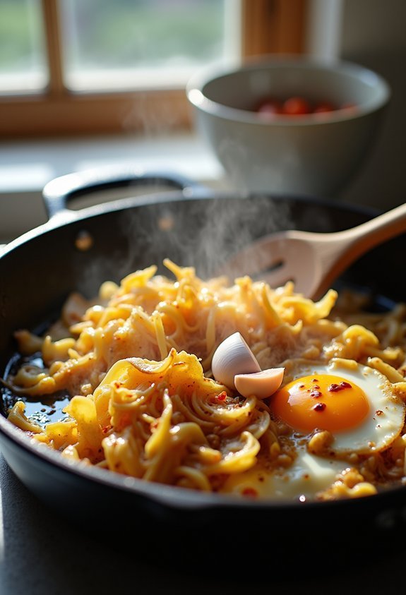 cabbage and eggs stir fry