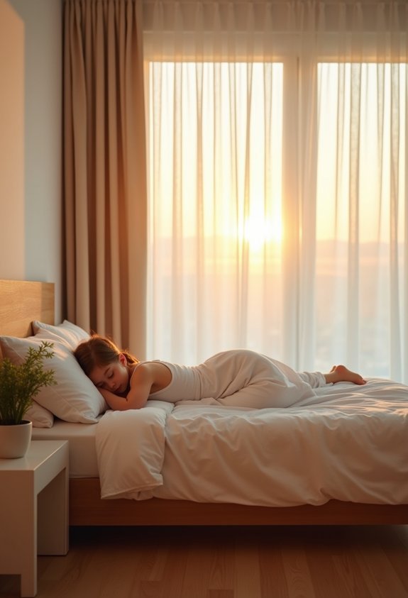 calm organized bedroom space