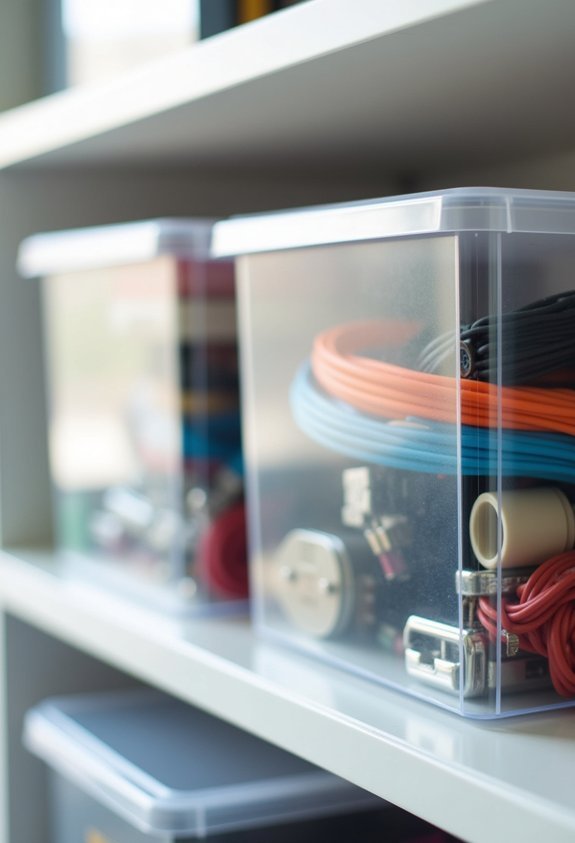 clear containers for organization