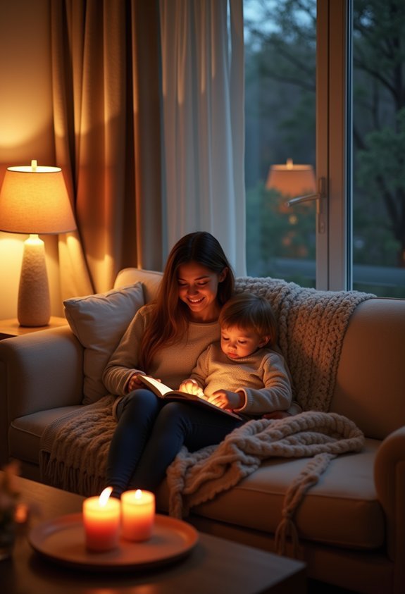 cozy calming low light environment