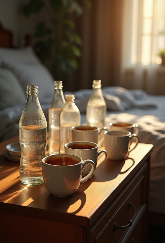 declutter bedside water bottles