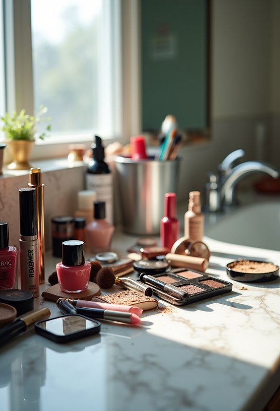 declutter expired beauty products