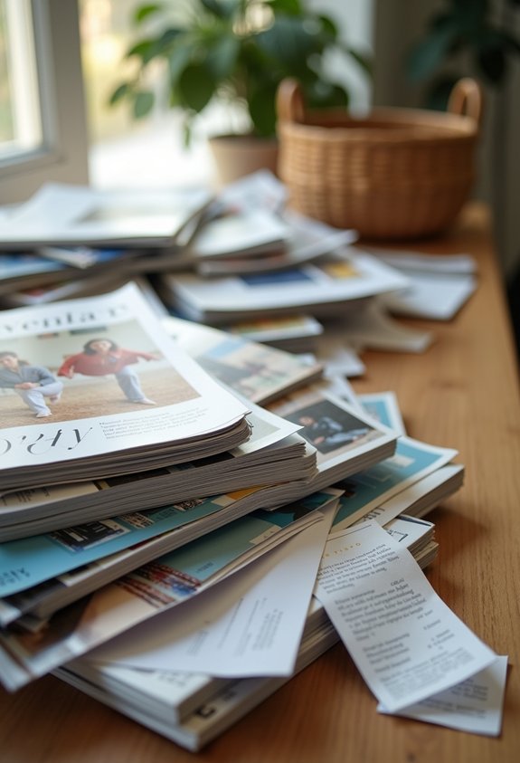 declutter magazines and papers