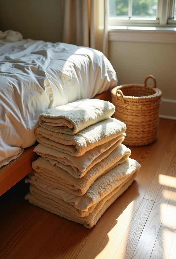 declutter towels and linens