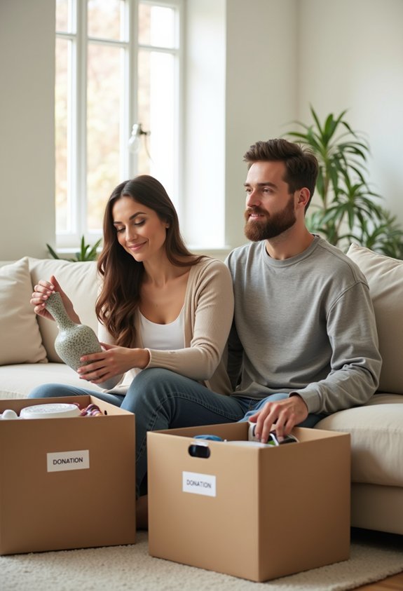 decluttering discussion with spouse