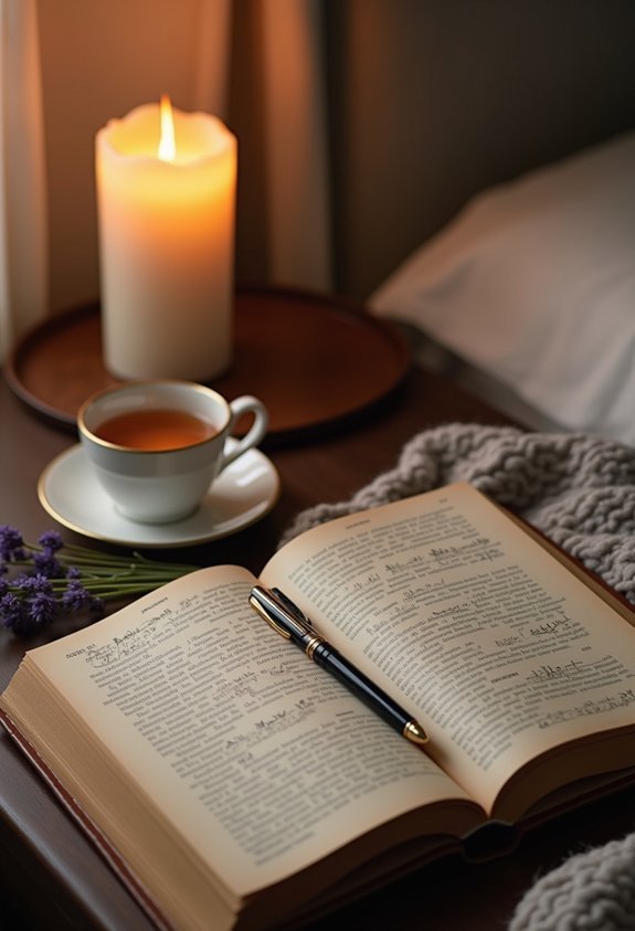 evening journaling for calm