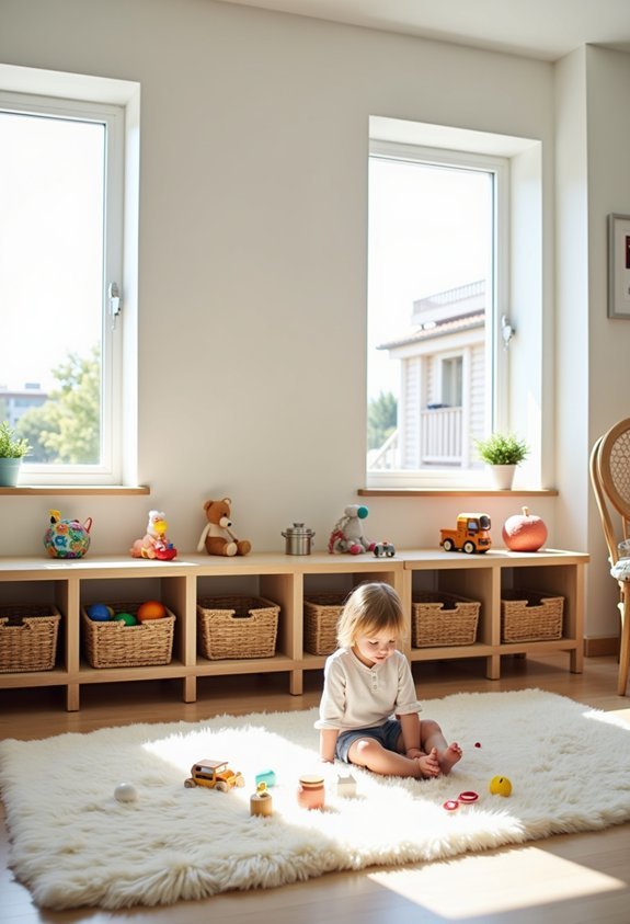 kid friendly minimalist organization