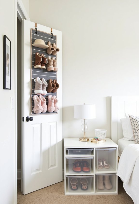 maximize under bed and over door storage