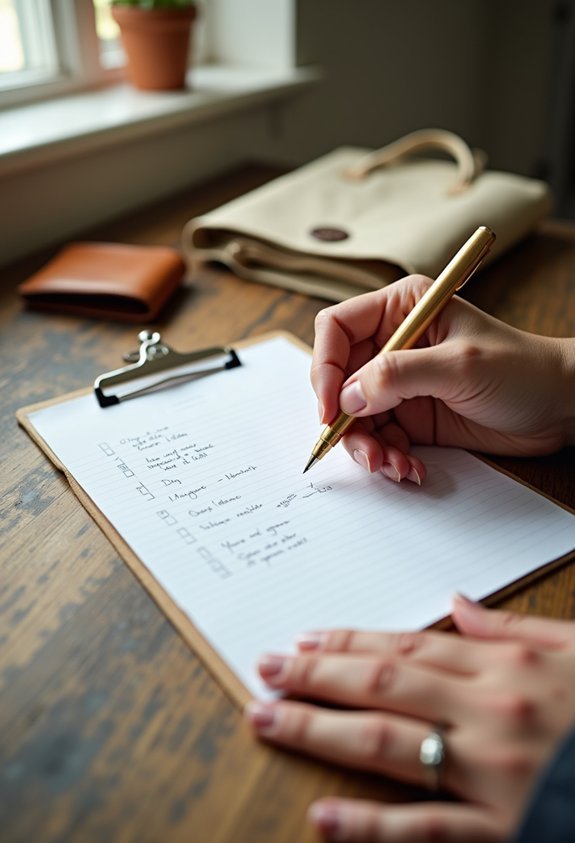 mindful shopping with lists