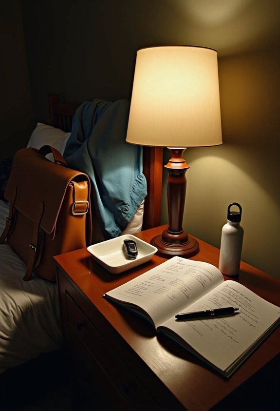 nighttime organization for mornings