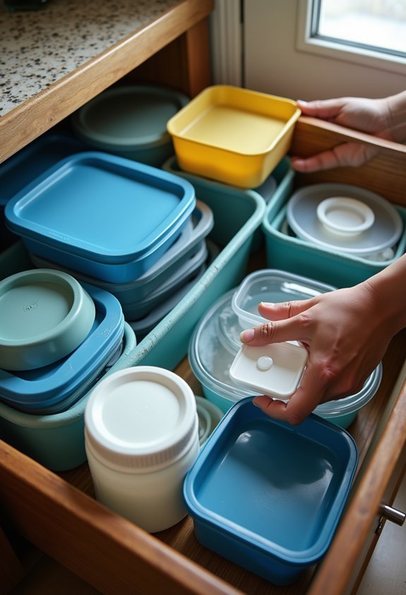 organize food containers efficiently
