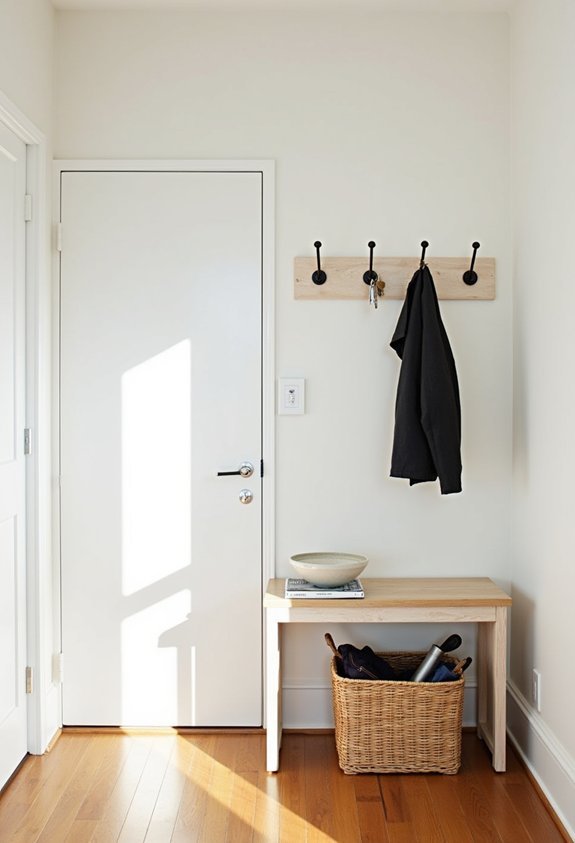 organized entryway drop zone