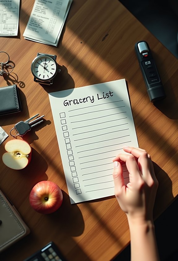 time saving shopping with lists