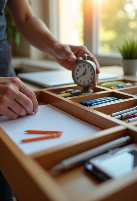 timed sessions for decluttering