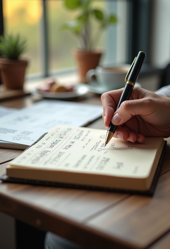 track spending with notebook