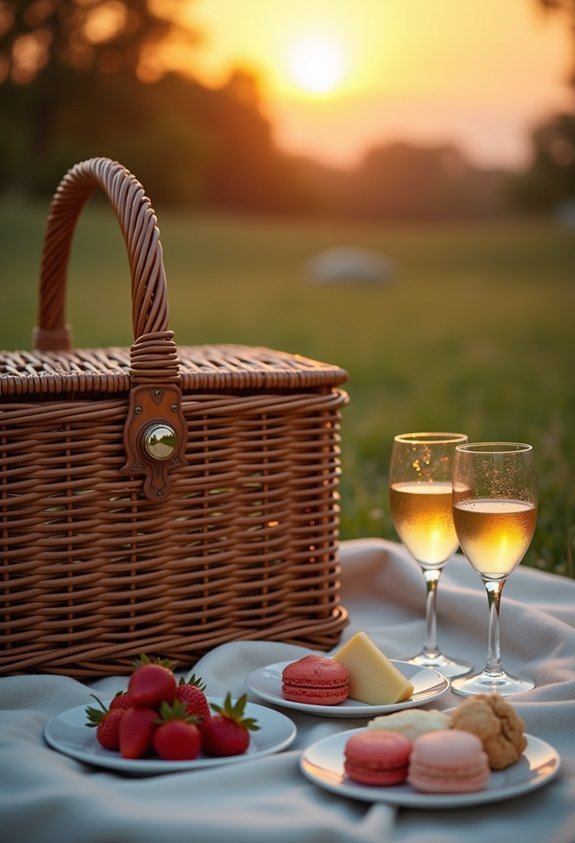upscale sunset picnic essentials