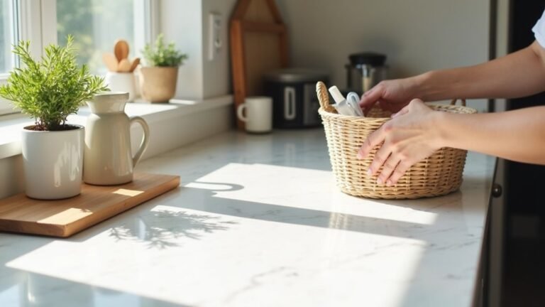weekly kitchen counter organization